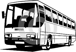 City bus cartoon Vector Clipart