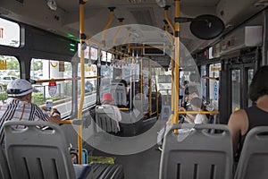 City Bus Hanoi Airport - city center, People in Chinese buses