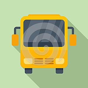 City bus icon flat vector. Airport trasfer