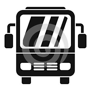 City bus icon simple vector. Airport trasfer