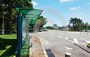 city bus stop