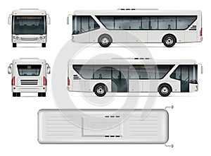 City bus vector mockup