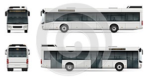 City bus vector template photo