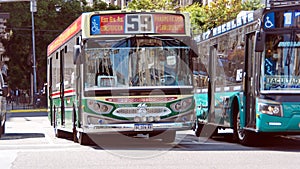 City buses in Buenos Aires