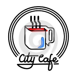 City Cafe Logo Template Design Vector illustration