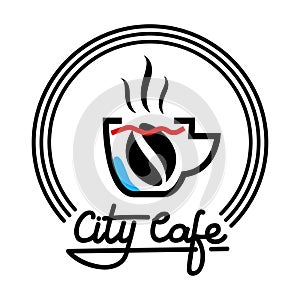 City Cafe Logo Template Design Vector illustration