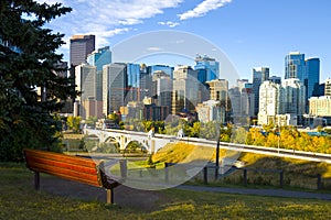 The City of Calgary Skyline at Sunrise