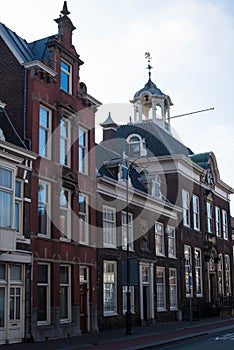 City canal houses in Amsterdam