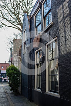 City canal houses in Amsterdam