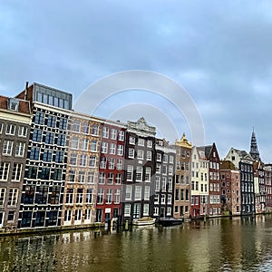 City canal houses, Amsterdam Netherlands