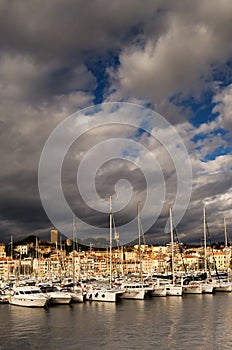 The city of Cannes, southern France