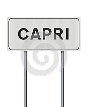 City of Capri road sign