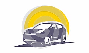 city car vector illustration modern logo icon