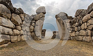 City and castle ruins from the Hittite civilization