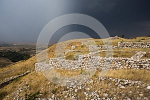 City and castle ruins from the Hittite civilization