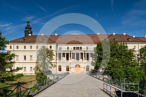 City castle of Weimar at the river Ilm