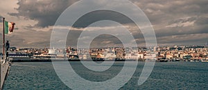 City of Catania viewed from the marina docks