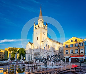 City center of Bytow city with the old town architecture, Pomerania. Poland photo