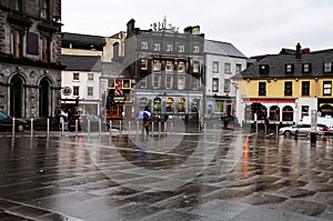 City center of Kilkenny small touristic town in Ireland