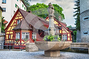 City center of Meersburg, Constance lake