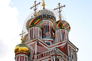 City center. Rozhdestvenskaya street. Church of the Nativity of the Blessed Virgin Mary. Stroganov Church.