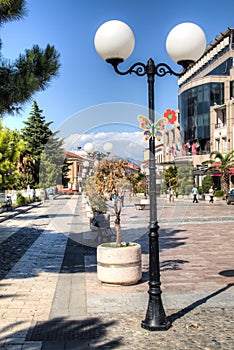 City center of Shkoder, Albania