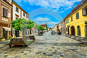 City center of Varazdin, Croatia.