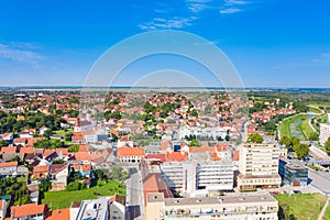 City center of Vukovar, Slavonia and Srijem regions of Croatia