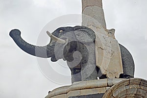 The Elephant Statue, the symbol of Catania Sicily Italy