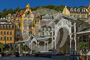 City centre of Karlovy Vary, Czech Republic