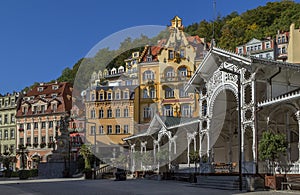 City centre of Karlovy Vary, Czech Republic