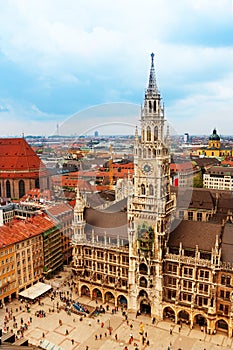City centre of Munich, Marienplatz, New Town Hall photo