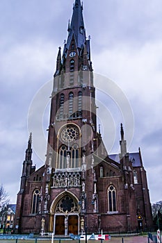 City chuch Sint Lambertus of Veghel, The Netherlands, popular medieval architecture by pierre cuypers