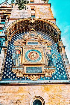 City Clock  La Conciergerie Horloge which are located on the building  Palais de Justice, Paris, France