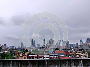 City cloudy wheather building sky