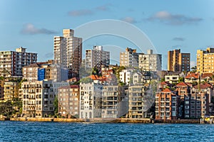 City coastline, Kirribilli surburb of Sydney Australia, copy spa