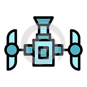 City control drone icon vector flat