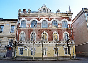 The city Council on Gogol street in Pskov, 1901 year built. Russia