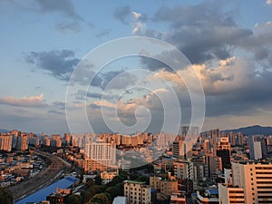 City of Daegu, during Sunset