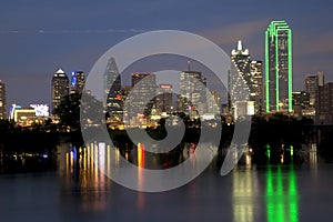 City Dallas skyline at night