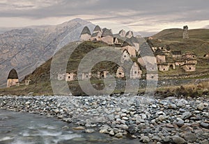 City of the dead in North Ossetia-Alania. Caucasus, Russia photo