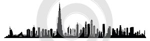 City Dubai skyline. UAE cityscape United Arab Emirates urban view