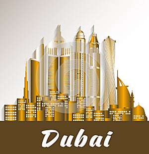 City of Dubai UAE Famous Buildings