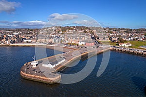 City of Dundee in Scotland, aerial view, cityscape