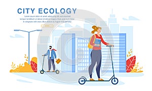 City Ecology Eco-Friendly Scooter in Daily Life