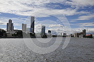 A city of Ekaterinburg, Russia Siberia. Skyline view with river