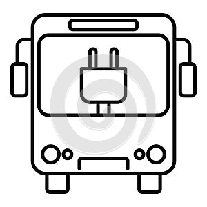 City eletrical bus icon, outline style photo