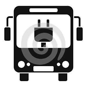 City eletrical bus icon, simple style photo
