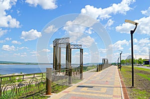 City embankment city Novocheboksarsk, Chuvashia, Russia.