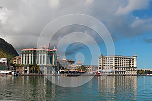 City and embankments. Port Louis, Mauritius